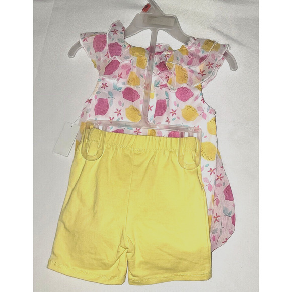 DDG Darlings Toddler Girls 2 Piece Shorts Outfit sz 2T Yellow NWT - Picture 3 of 5